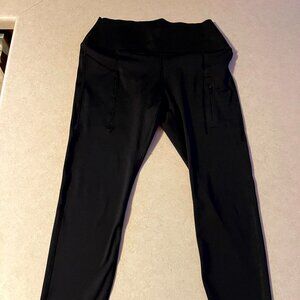 Women's Spyder Active Black Leggings Pockets Size medium  RN63619